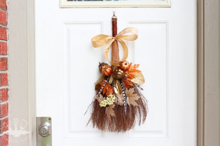 Cinnamon broomstick fall door hanger