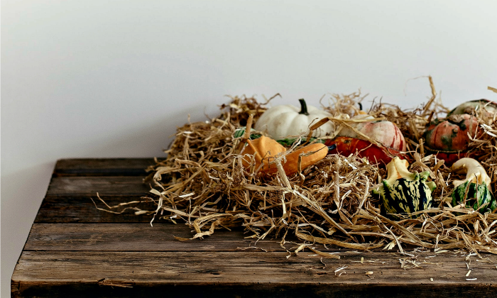 DIY fall decor ideas - Autumn shelf decorations