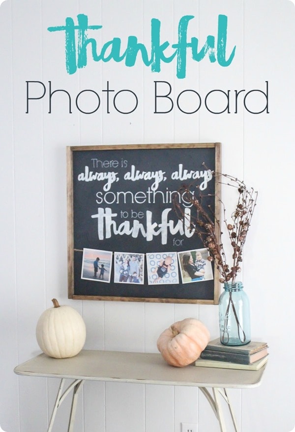 Thankful photo board for fall