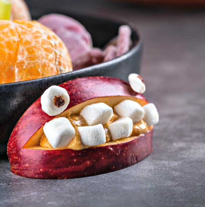 Marshmallow mouth apple snacks. Marshmallow mouth apple snacks.