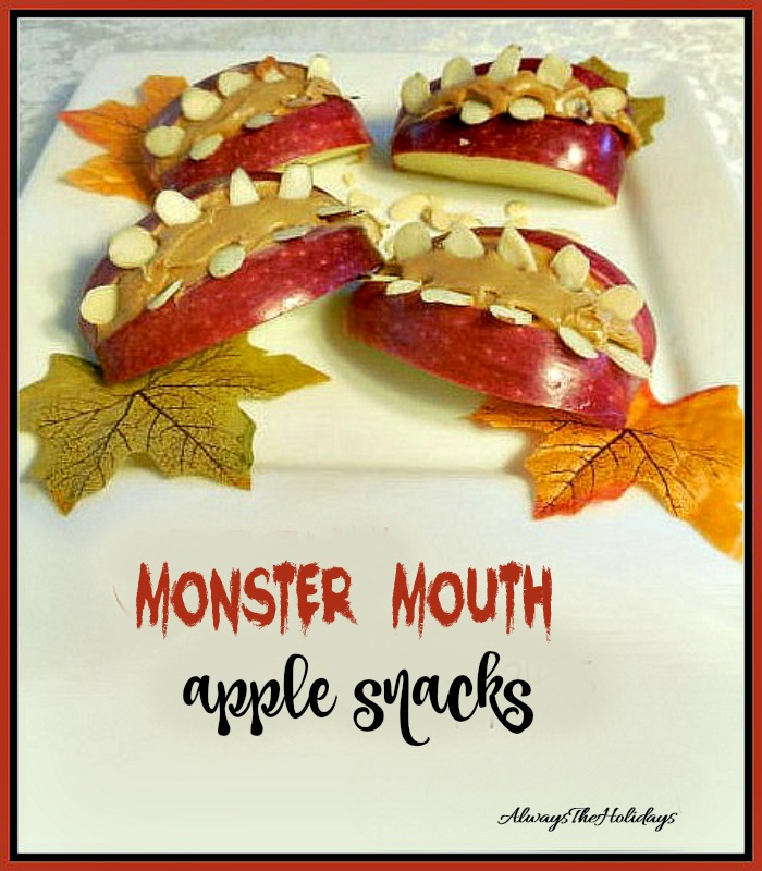 Monster mouth apple snacks Monster mouth apple snacks are healthy and fun to eat.