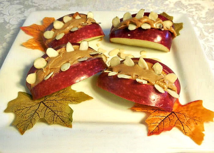 Halloween monster mouth apples.