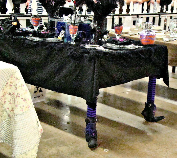 Witch legs on the end of table legs.