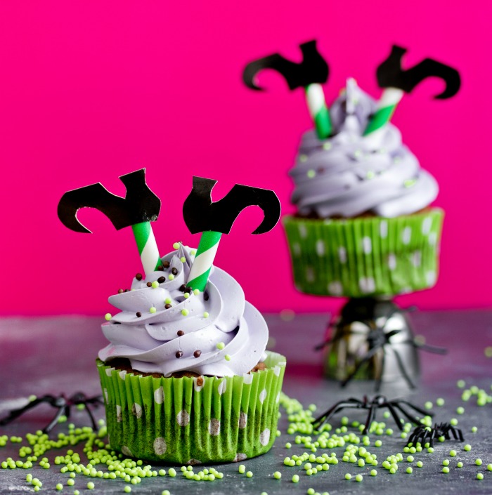 Wicked witch cupcakes