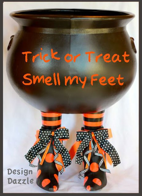 Witch legs cauldron