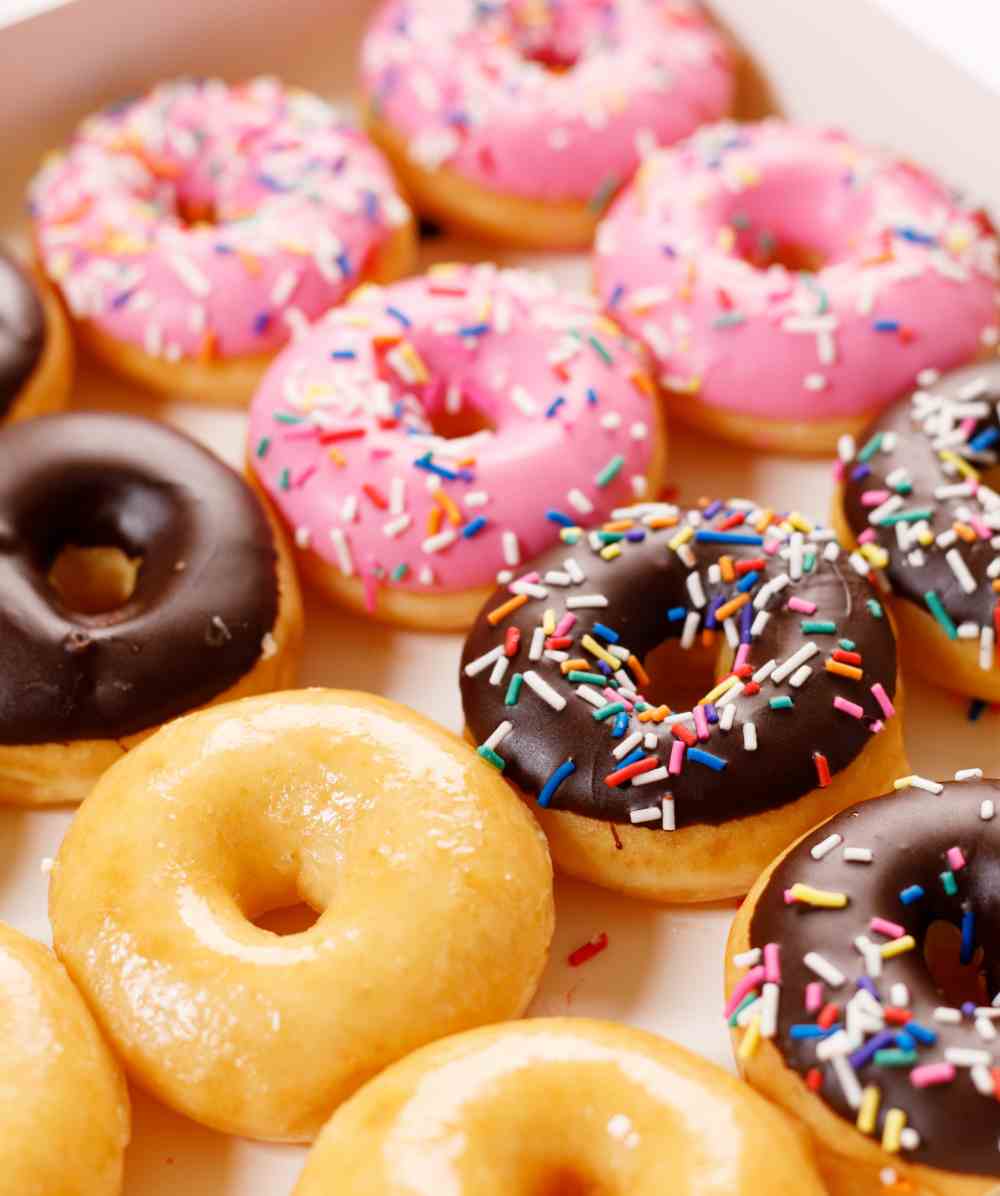 National Doughnut Day Doughnuts with decorated tops for National Doughnut day.