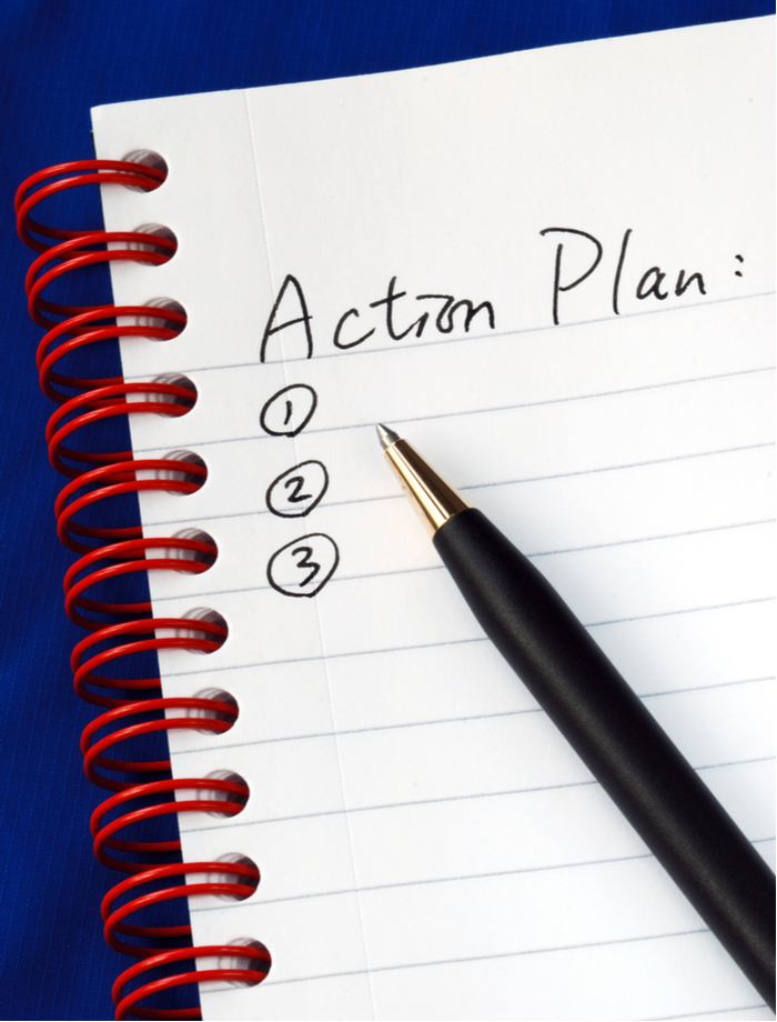 Action plan to keep New Year's resolutions.