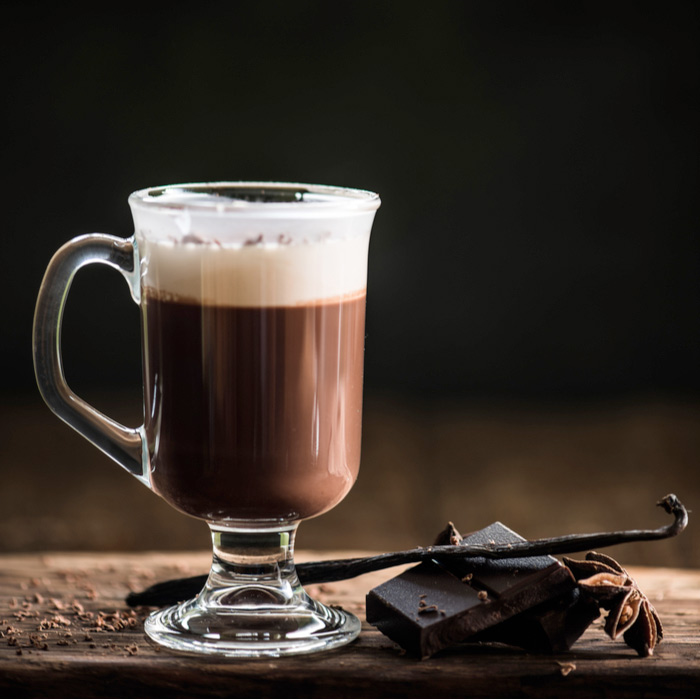 A hot mug of Irish coffee to celebrate the origin of Irish coffee.