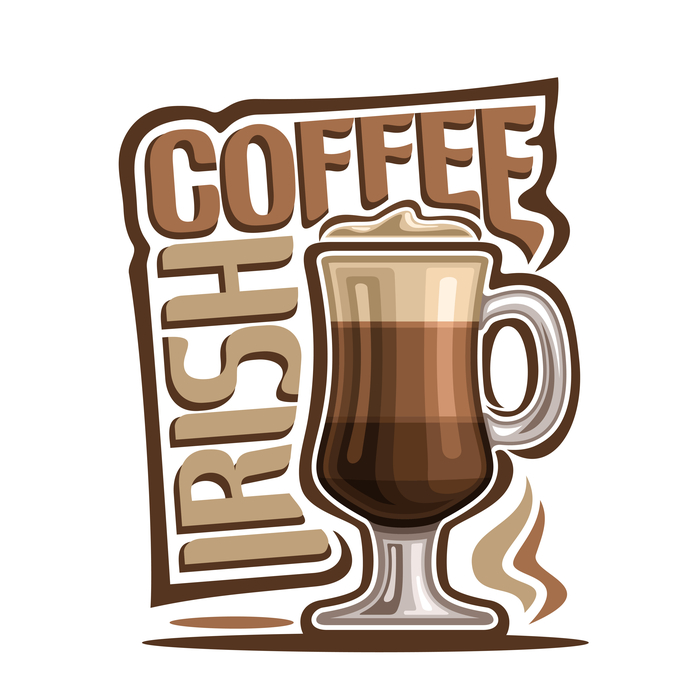 A cartoon vector image of Irish coffee. A cartoon vector image of Irish coffee.