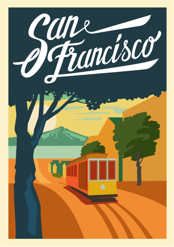 San Francisco art print An art print of San Fransisco, California.