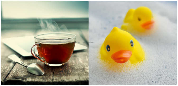 cup of tea and rubber ducky day. Rubber Ducky Day and Cup of Tea Day are both celebrated in January