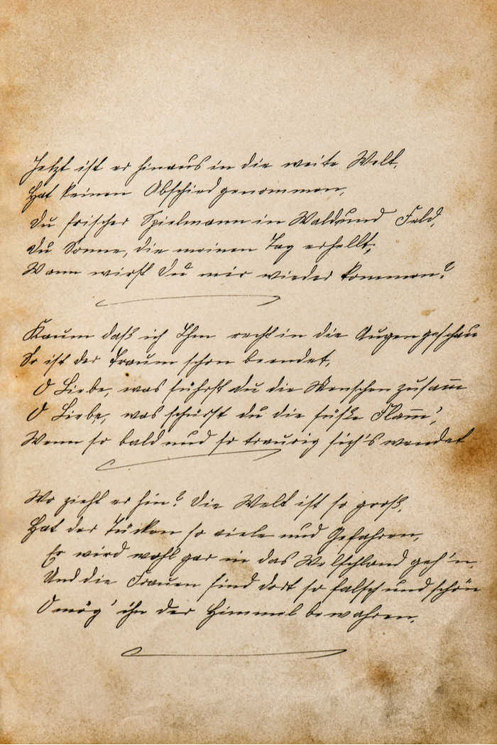 Vintage cursive letter A vintage letter with cursive writing to honor National Handwriting Day.