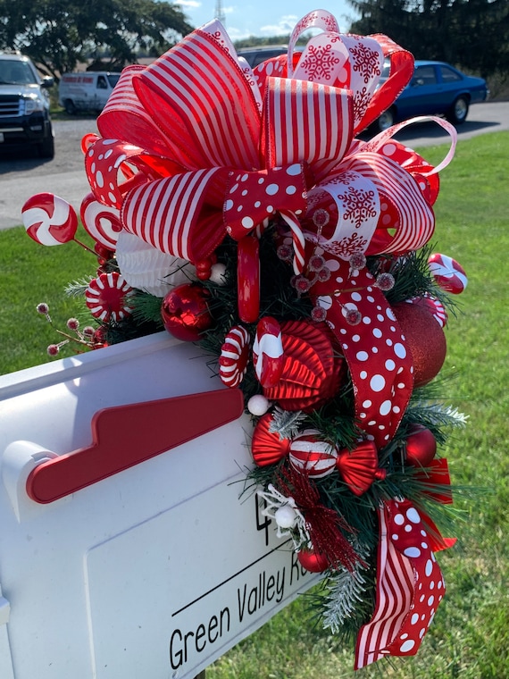 Image for Colorful Christmas Mailbox Swag
