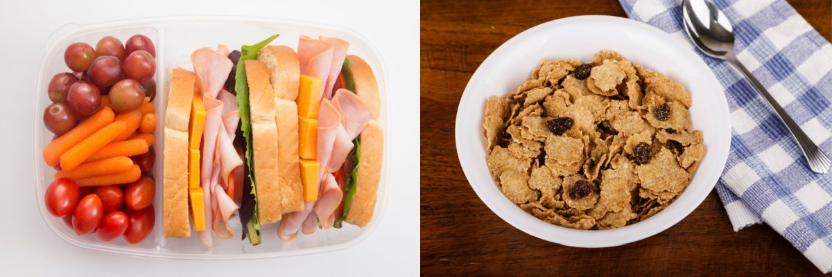National Pack Your Mom's Lunch Day next to National Raisin Bran Day Two images of November food holidays next to each other, with National Pack Your Mom's Lunch Day on the left and National Raisin Bran Day on the right.