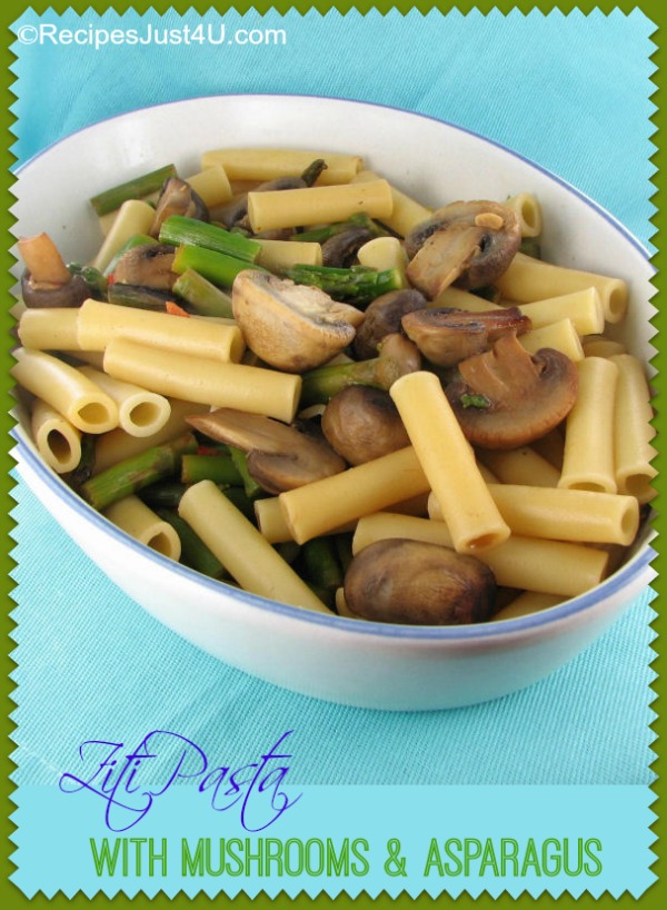 Image for Ziti Pasta with Asparagus & Mushrooms