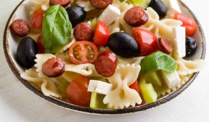 Image for Bow tie Pasta Salad with Sweet Italian Sausages