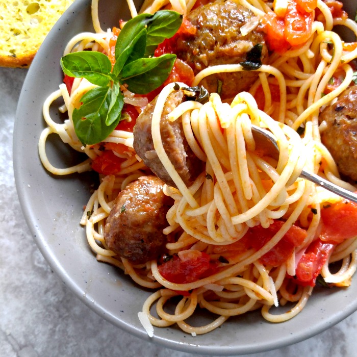 Image for Abruzzese Italian Meatballs and Spaghetti in a Buttery Tomato Sauce