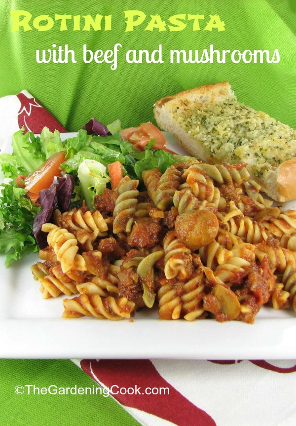 Image for Rotini Pasta & Beef Sauce with Mushrooms