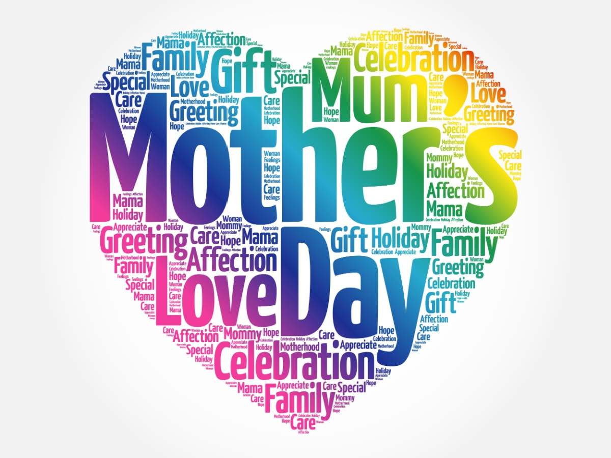 Mother's Day heart filled with words A heart for Mother's Day filled with words that describe moms and the day, like: love, celebration, gift, family, celebration, greeting, and affection.