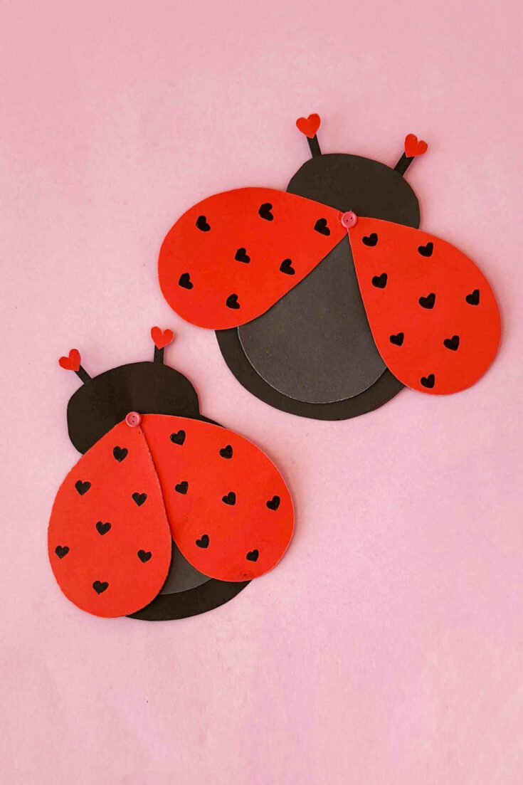 Image for Ladybug Valentine Craft - Cute Heart Ladybugs