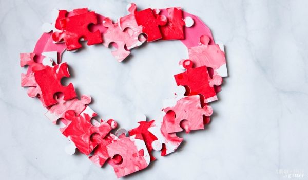 Image for Valentine’s Wreath Puzzle Craft