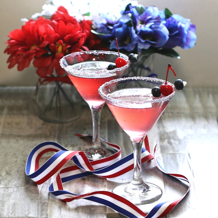 Image for Patriotic 4th of July Cosmopolitan – Red White and Blue Cosmo Cocktail
